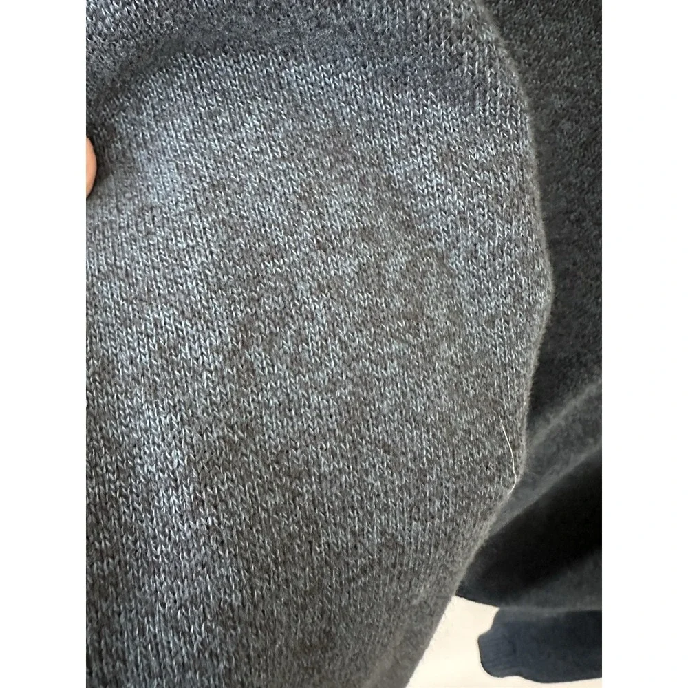 Perry Ellis Mens 1/4 Zip Sweater Knit Navy Blue Size Large‎ 100% Cotton Heritage